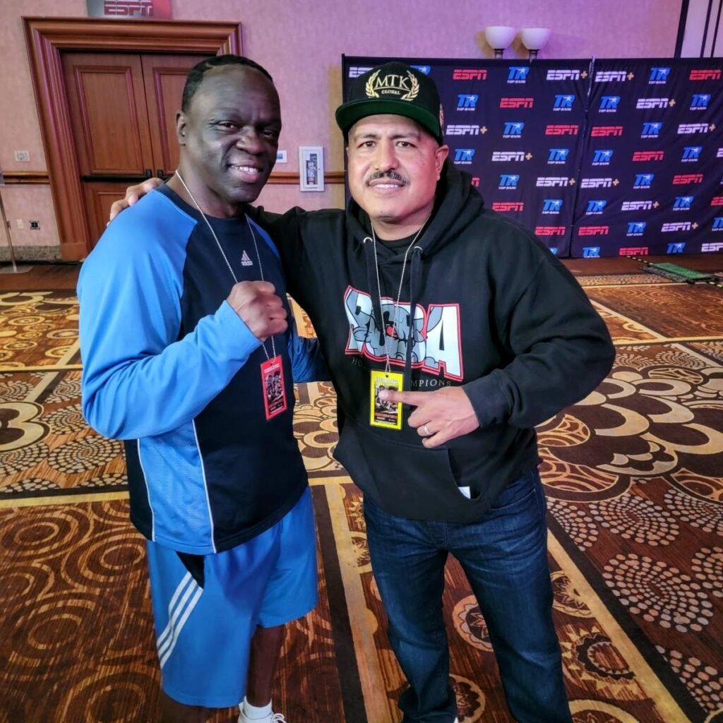 Jeff Mayweather and Robert Garcia together